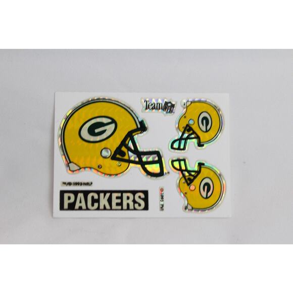 1993 Green Bay Packers Holographic Vending Machine Sticker Team NFL Prism New - Picture 1 of 5